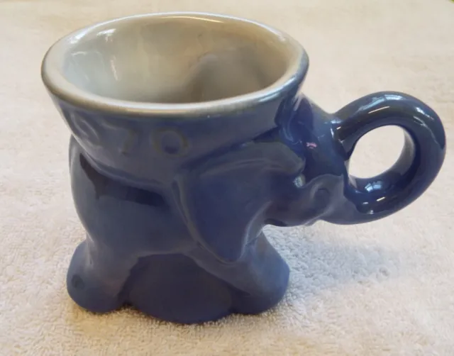 FRANKOMA Pottery 1970 Political GOP  Blue Elephant Mug