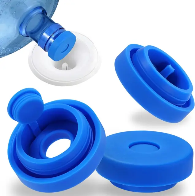 3 Pack Reusable 5 Gallon Water Jug Caps, Leak Proof Bottle Lids (55mm) NEW......