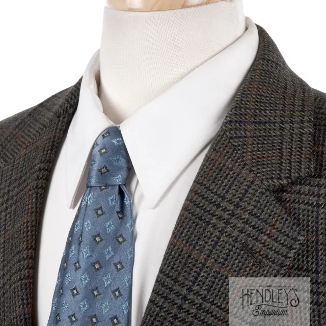 Vintage 90s Brooks Brothers Sport Cappotto 41 R Verde Muschio Autunno Plaid Lana