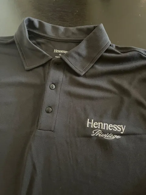 Official Hennessy Privilege Black Polo Shirt, Size: XL