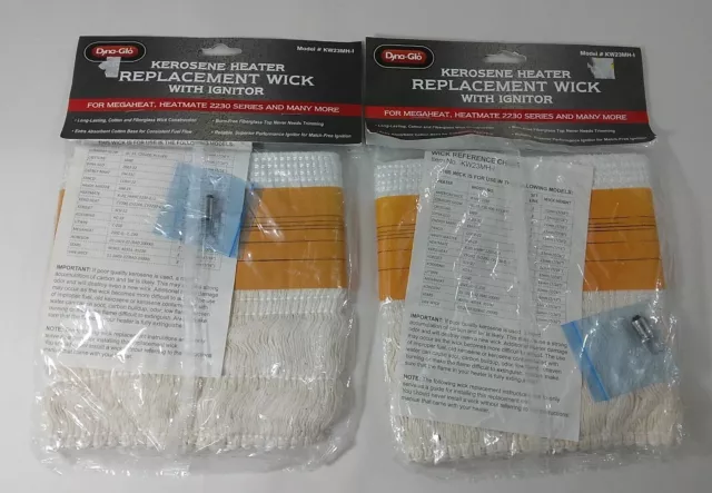 Lot Of 2 Dyna Glo Kerosene Heater Wicks  Igniters KW23MH-1 Megaheat Heatmate New
