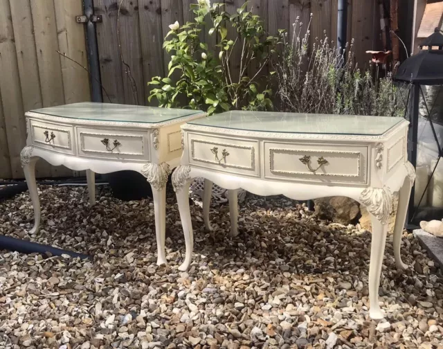 Pair Of Original French Louis Style Bedside Tables Olympus