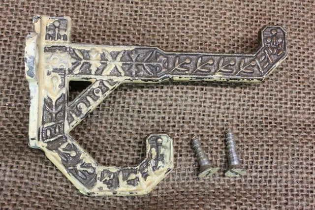 Old Coat Hook Bath Robe School House Farm Wardrobe Windsor Vintage Rustic Iron  3