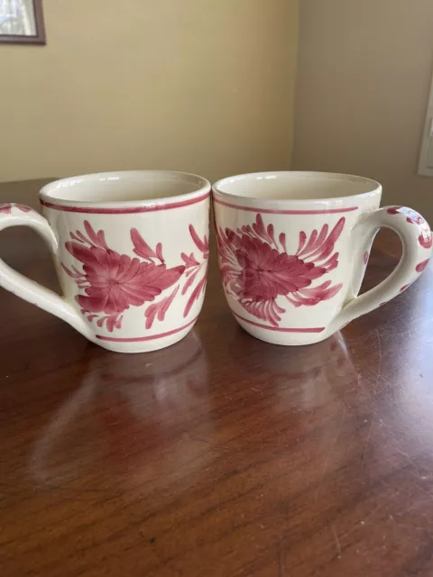 IK Hand painted Made In Greece Large Mugs Red