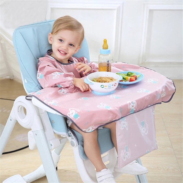 haute Bavoir de sevrage Manches longues Bavoir de bébé Vêtements pour bébés