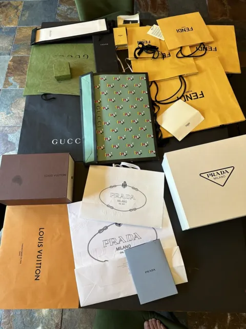 LOUIS VUITTON, FENDI, Prada & GUCCI Boxes & Bag Authentic Empty