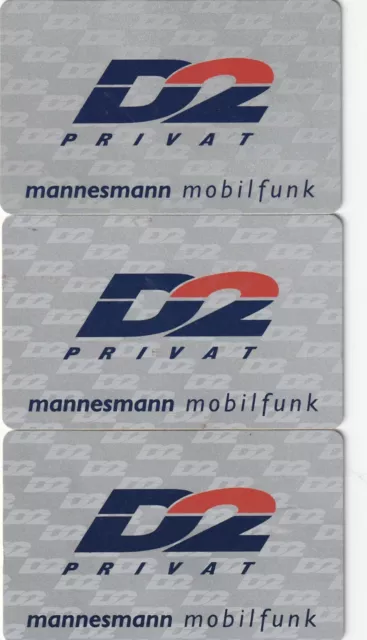 Germany - GSM - Erstes D2 - Mannesmann Privat Set 1992 (siehe Auflistung) - USED 2