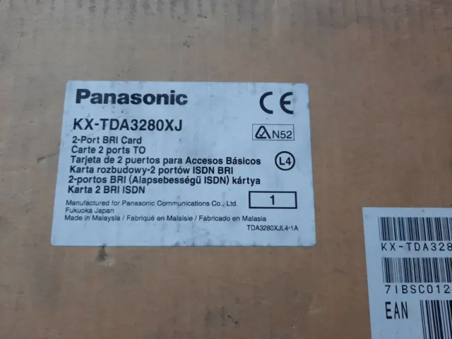 1x PANASONIC KX-TDA3280XJ , 2-Port BRI card , NEW