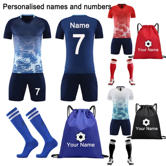 Personalized 23/24 Kids Football Kits Boys Girls Jersey Training Suit Sportswear