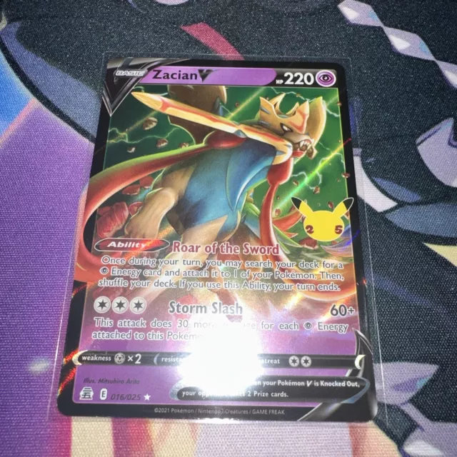 Pokemon ZACIAN V 016/025 - Celebrations - ULTRA RARE HOLO - MINT