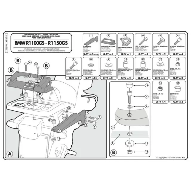 Givi Sr694 Portapacchi Posteriore Specifico Con Piastra Per Bauletto Monokey