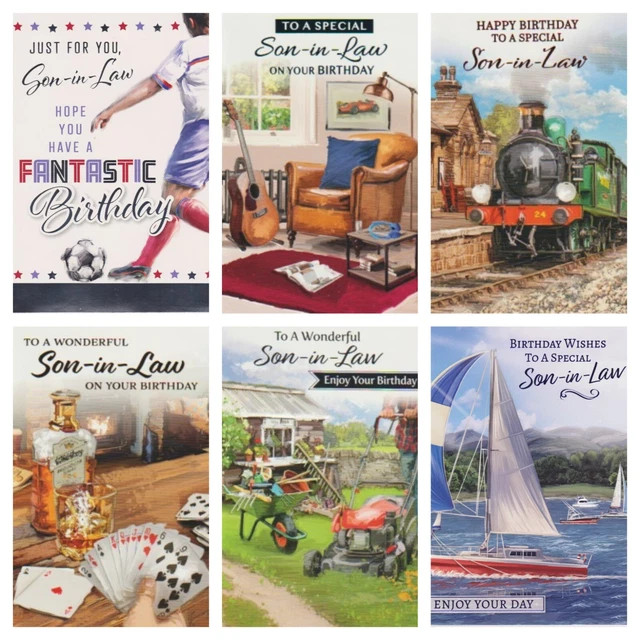 Regal Publishing Birthday Card Son In Law - 9 X 6 Inches, C80969, Green