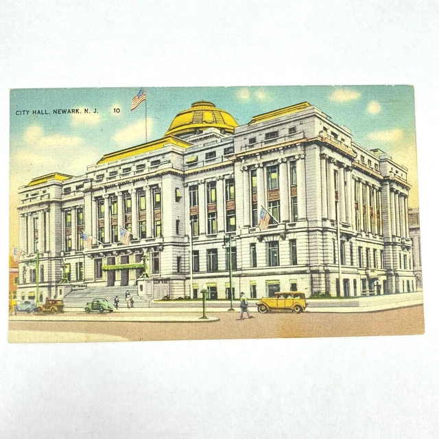 VINTAGE NEWARK POSTCARD Newark New Jersey City Hall Building USA Posted