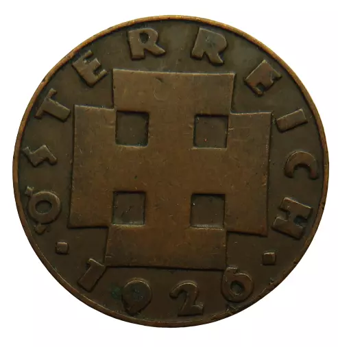 1926 Austria 2 Groschen Coin