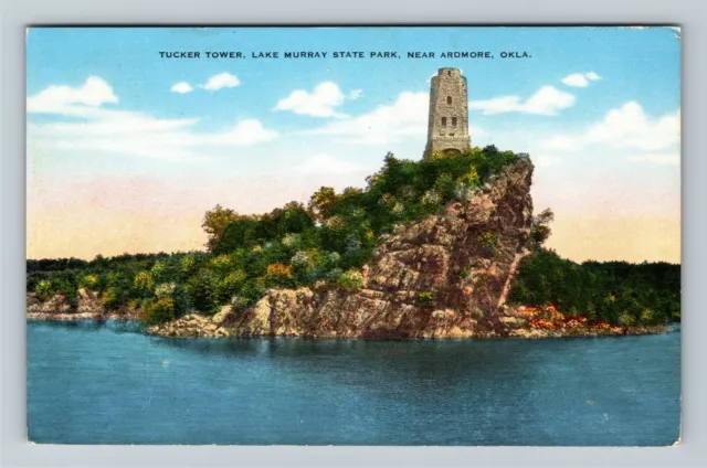 Ardmore, OK-Oklahoma, Tucker Tower, Lake Murray State Park Vintage Postcard