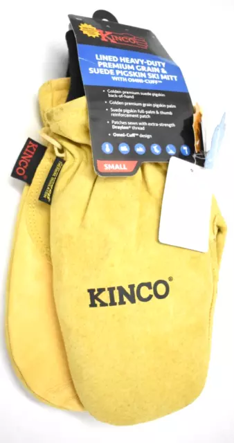 KINCO 901T COLD Weather Pigskin Leather Mitten Thermal Lines Waterproof Ski Mitt 39.64 PicClick UK