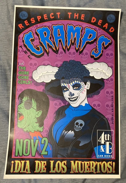 The Cramps Gig Poster Nov 2nd San Diego Gore Gore Girls Goth Psychobilly The Cramps Gig Poster Nov 2nd San Diego Gore Gore Girls Goth Psychobilly
