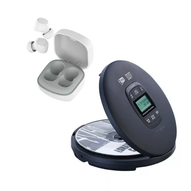 Lecteur CD portable, radio DAB+, Bluetooth et casque stéréo intra-auriculaire -