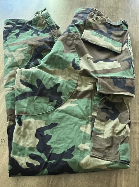 Woodland CAMO Hot Weather PANTS Men's Large Long Military BDU Army Combat