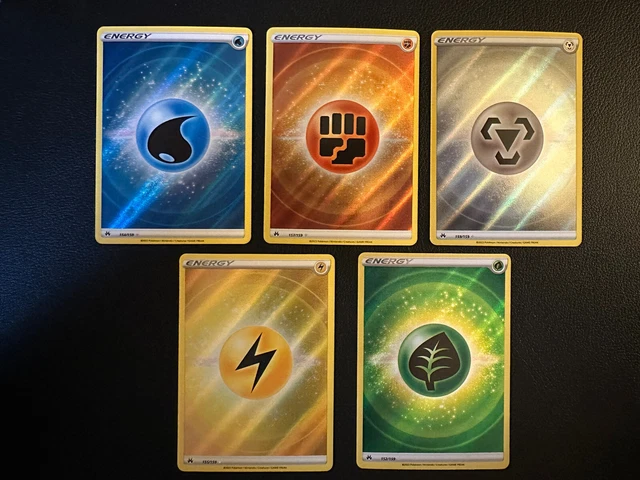 5 Energy Cards (Textured) - Crown Zenith Pokemon MINT 💎