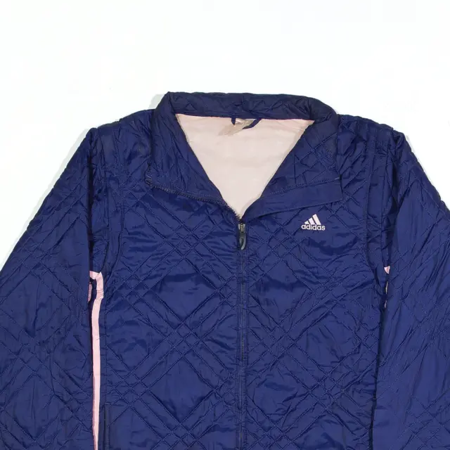 ADIDAS Quilted Jacket Blue Girls XL 2