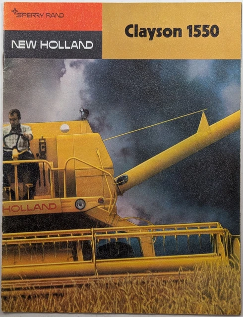 Original Brochure For Sperry Rand New Holland Clayson 1550 Combine Harvester