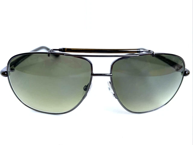 Tom Ford TF243 Adrian 08P 62mm Gunmetal Pilot Men's Sunglasses Italy
