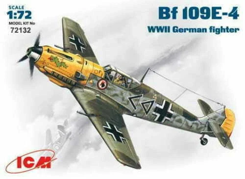 ICM 1: 72nd Maquette Kit Echelle Bf 109E-4 WWII Allemand de Combat ICM72132