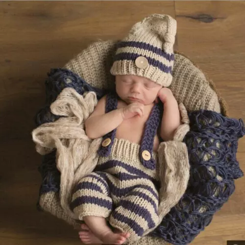 Newborn Baby Girl Boy Crochet Knit Costume Photo Photography Prop Hats Outfits