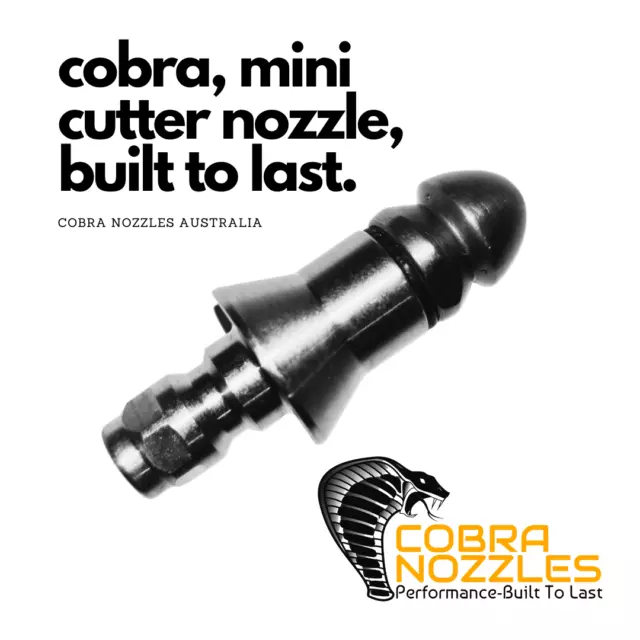 1/8 '' Genuine Cobra Mini Cutter Nozzle - With Stainless Steel Bullet Blank