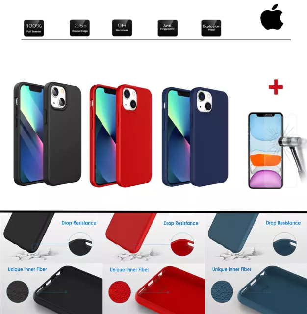 COVER Silicone microfibra per IPHONE 14 CUSTODIA protettiva gel TPU