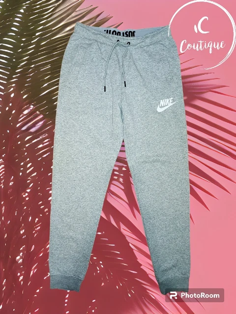 Nike Rally Sweatpants Heather Grey Joggers Just Do It Waistband Sz SM NWOT Nike Rally Sweatpants Heather Grey Joggers Just Do It Waistband Sz SM NWOT