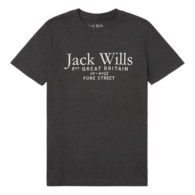 Jack Wills Boys Script T-Shirt Junior Regular Fit Crew Neck