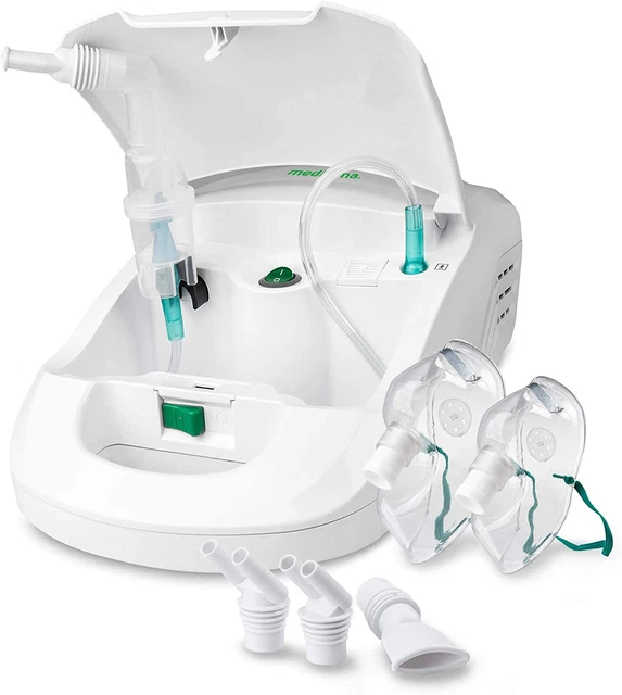 Inalatore, Nebulizzatore a Compressore Con Boccaglio E Maschera per Adulti E Bam