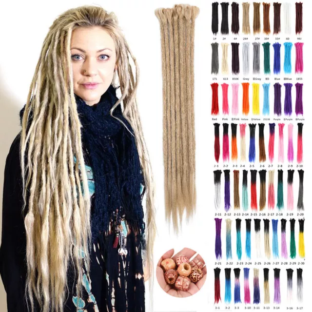 24 inch Extensions Single Ended Hair Dreads SE Dreads Colorful Braids Dreadlocks