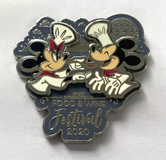 Disney Pin Badge Epcot Food & Wine 2020 Mickey & Minnie as Chefs