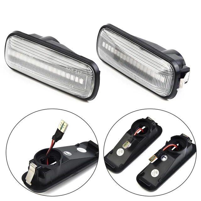 2pcs Clear Lens Amber Led Fender Side Marker Lamp For Honda 96-01-Civic EK/EJ RD