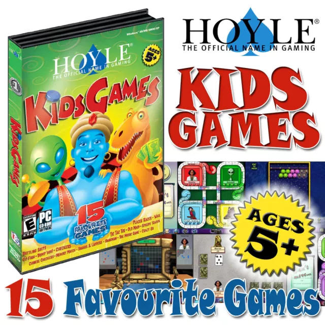 Hoyle Kids Games CD für Windows - 15 tolle Spiele für kleine Kinder NEU