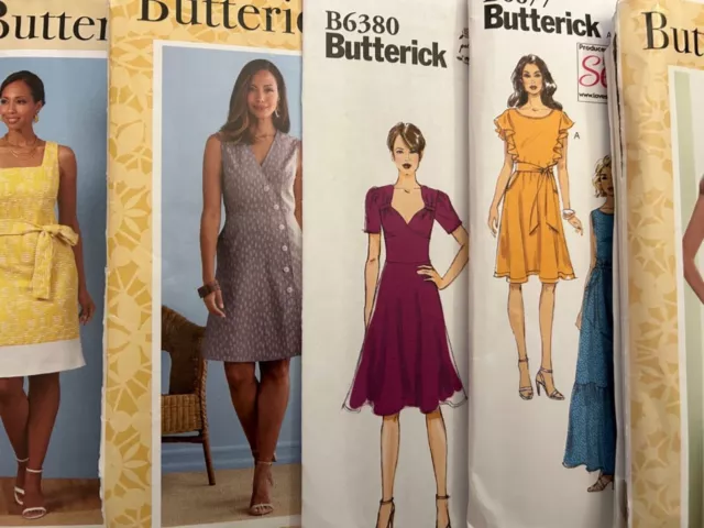 Butterick Women's Dresses Sewing Patterns. Assorted Styles. New