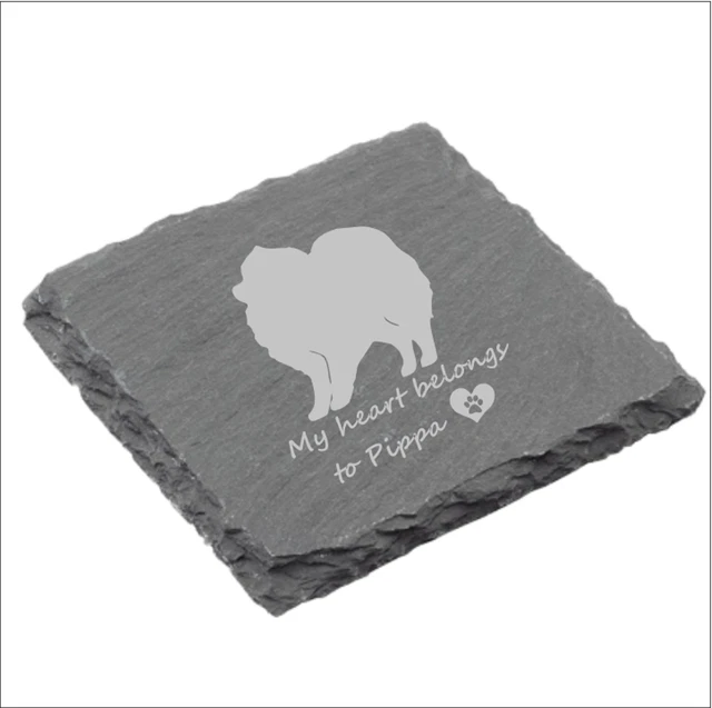 Pomeranian coaster set of 4 Pom dog