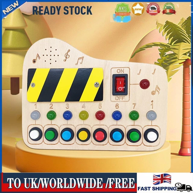 Kids Screwdriver Tool Set Wooden Board Funny with LED Light Switch Kids Gift