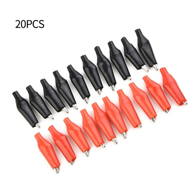 20pcs Double End Alligator Clips For Electrical Engineering, Voltage Testers