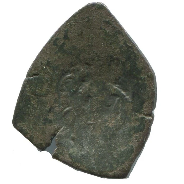 Authentic Original Ancient BYZANTINE EMPIRE Trachy Coin 1.2g/18mm #AG707.4U