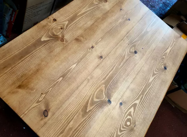 Tavolo Da Pranzo In Legno Massello Rovere Rustico Vintage Fatto A Mano Solo Tavolo Superiore