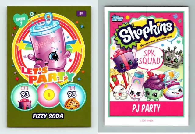 Fizzy Soda #199 Shopkins SPK Squad 2013 Topps Lets Party TCG-Karte