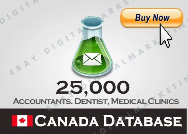 Canada Database | Accountants + Dentist + Medical Clinics | 3 in 1