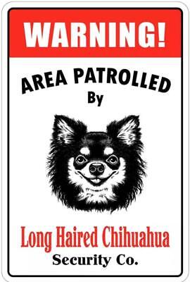 Metal Sign Plate Beware Of Patrol Chihuahua Warning Home Decor Gate Wall Dog Tin