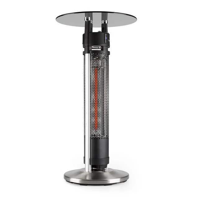 Heizstrahler Terrasse Stehtisch Karbon IR Heizelement Heizung 1600W LED 95cm