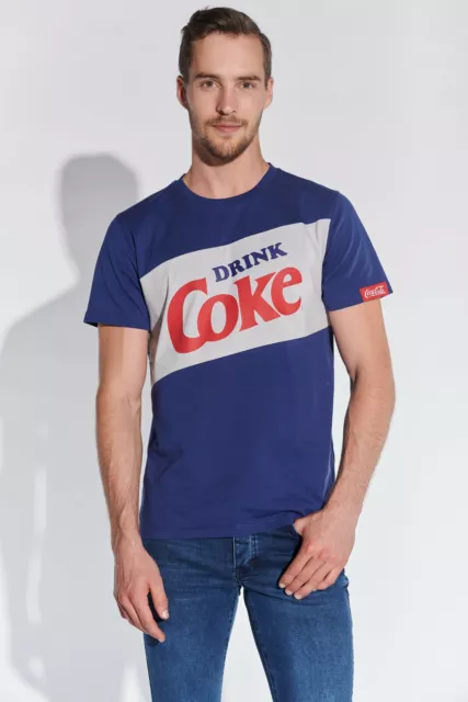 Course Herren COCA COLA-T-Shirt Drink Coke Retro Logo Baumwolle Rundhals Sommer