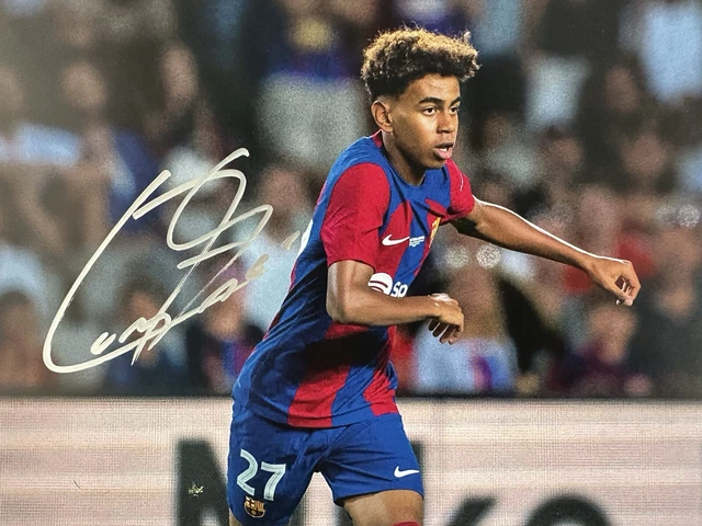 LAMINE YAMAL SIGNED Fc Barcelona Autógrafo Futbol Soccer Autograph